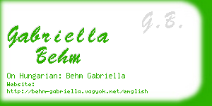 gabriella behm business card